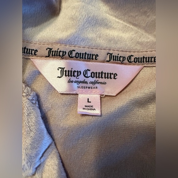 JUICY COUTURE Sleepwear Two Velour PJ Set Top Shorts Rhinestone L (o) - Picture 8 of 14